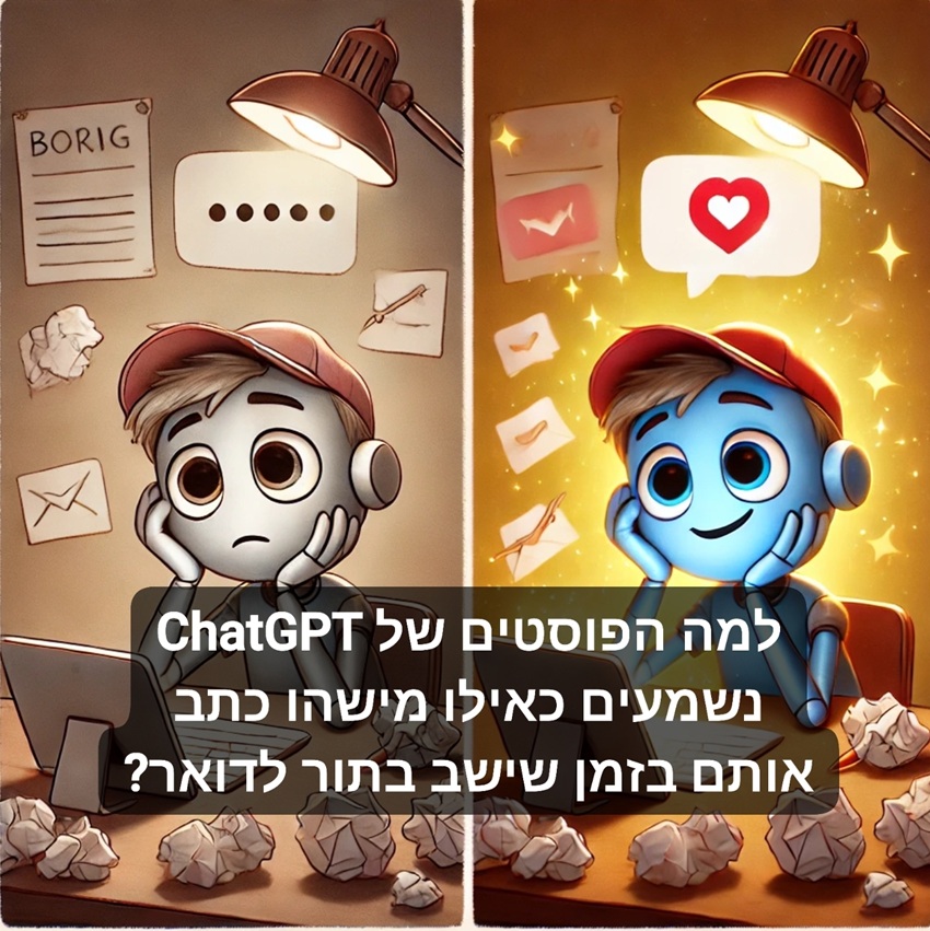 למה הפוסטים של ChatGPT נשמעים כאילו מישהו כתב אותם בזמן שישב בתור לדואר? chatgpt posts